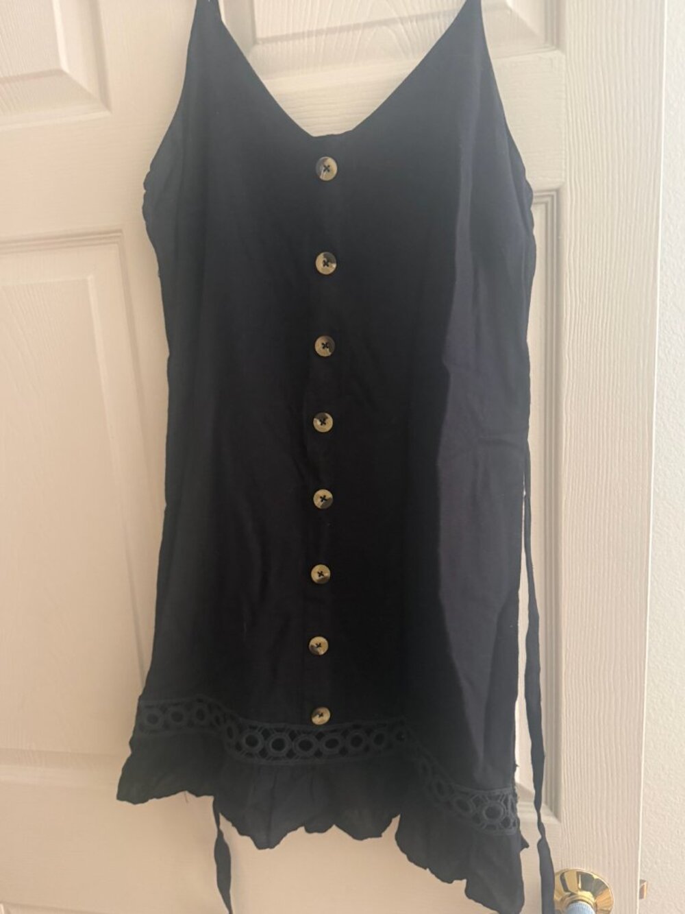 Express Black Strappy Tie Back Summer Dress S
